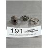 Image 1 : 16.9 Grams in 3 Sterling Silver Rings