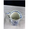 Image 4 : Antique Blue and White Floral Chinoiserie Pattern Pitcher