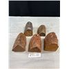 Image 2 : Lot of 5 West Coast Native Head Carvings From Squamish First Nation Signed