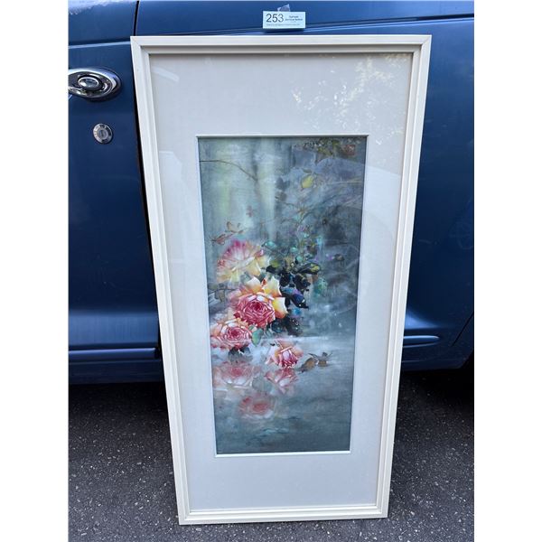 Tall Framed Lena Liu Limited Edition Floral Art Print No Shipping