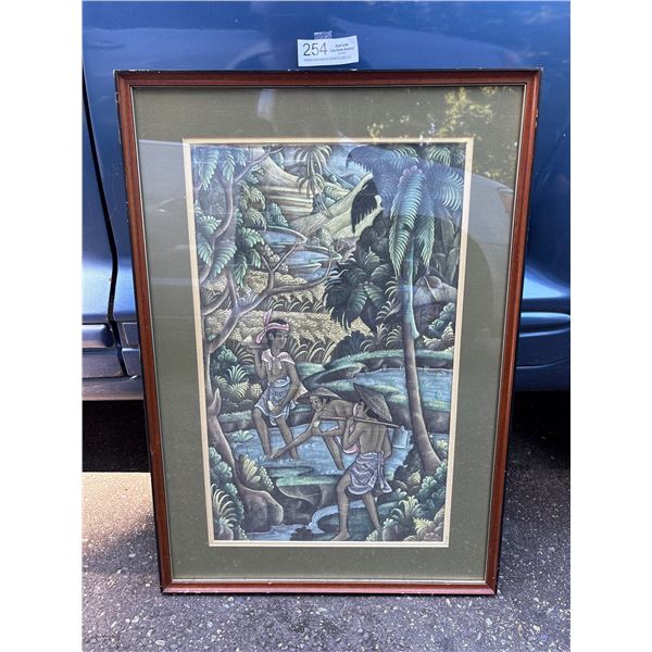 Nicely Framed Traditional Balinese Painting No Shipping