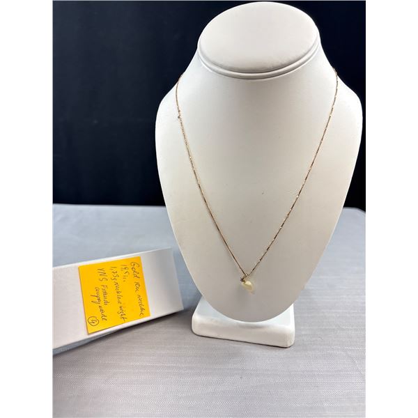 Gold 10k Necklace 1.9 Filigree 1.23g Necklace Weight