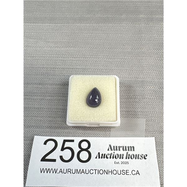 Naturall Iolite 3.88 ct 11.14 x 8.18 x 4.96mm Pear Cabochon - 1 Clarity - Brazil Untreated