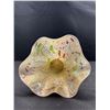 Image 2 : A VIBRANT Vintage Hand Blown Art Glass "Confetti" Vase Handkerchief-Style Ruffled Rim