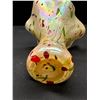 Image 4 : A VIBRANT Vintage Hand Blown Art Glass "Confetti" Vase Handkerchief-Style Ruffled Rim