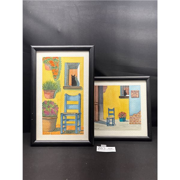 2 Nicely Framed Original Watercolor Paintings by K Marisa