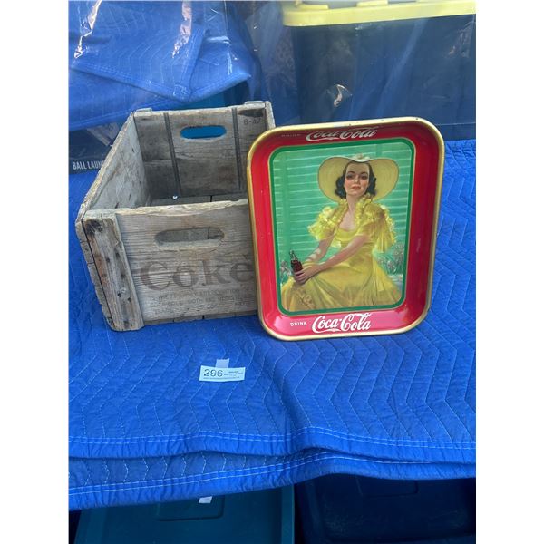 Vintage Coke Crate and Tray