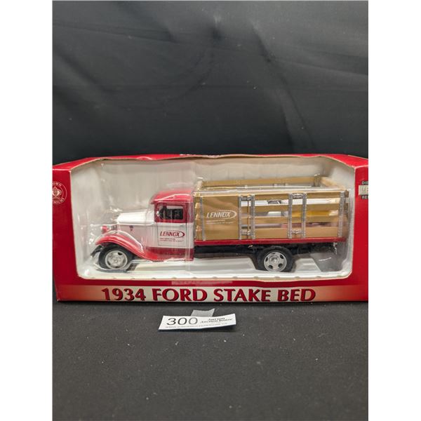 1:24 Scale Diecast 1934 Ford Stake Bed Lennox In Original Box