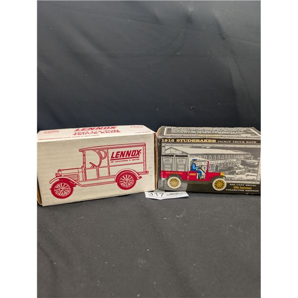 2 Die Cast Lennox Trucks In Original Boxes 1916 Studebaker & 1923 Half ton Truck