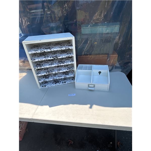 2 Wooden Cabinets Used For Crafting Supplies No Shipping