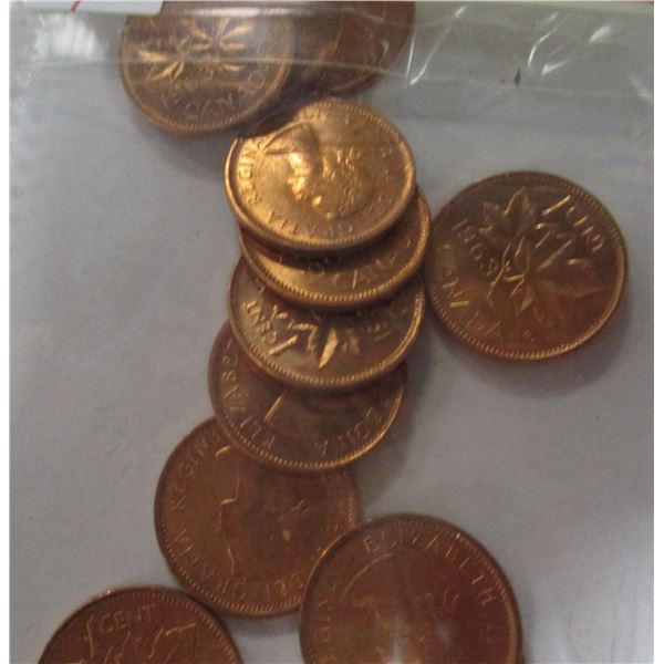 12 - 1963 CH/BU LAST OF CANADA PENNIES