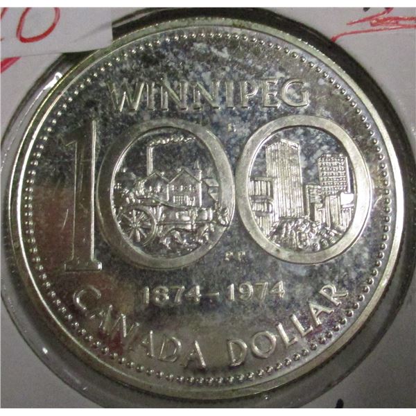 1974 WINNIPEG SILVER DOLLAR