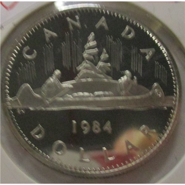 1984 PROOF CAMEO CANADA VOYAGER DOLLAR
