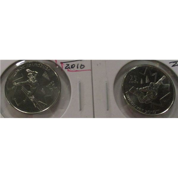 2008 - 2010 VANCOUVER OLYMPIC MINT QUARTER SET