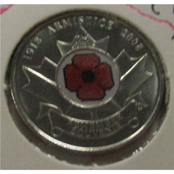 2008 CH/BU ARMISTICE REMEMBRANCE CANADA QUARTER