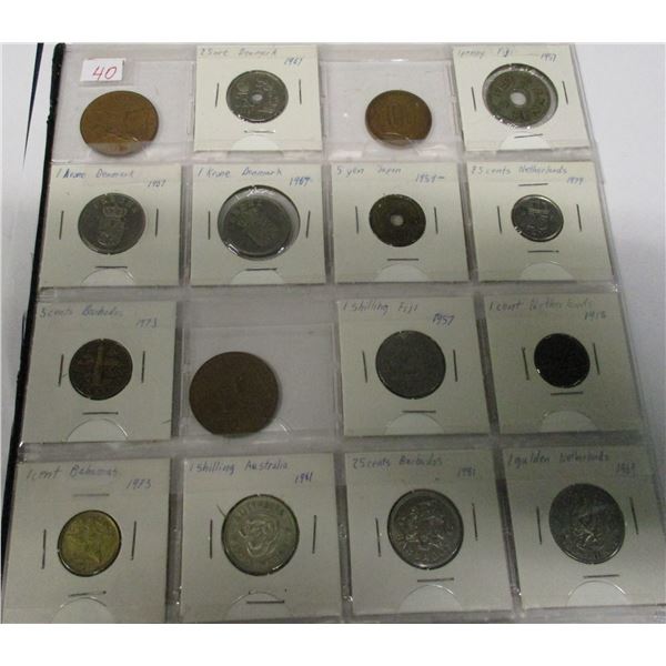 STOCKS SHEET OF 20 WORLD COLLECTABLE COINS