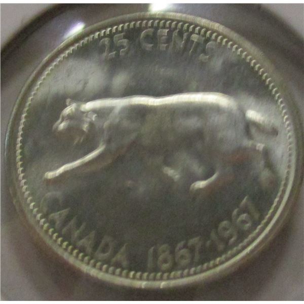1967 BU BOBCAT CANADA SILVER QUARTER