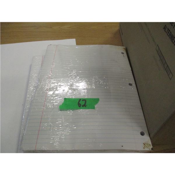 BOX C/W 9 BUNDLES OF LINED PAPER