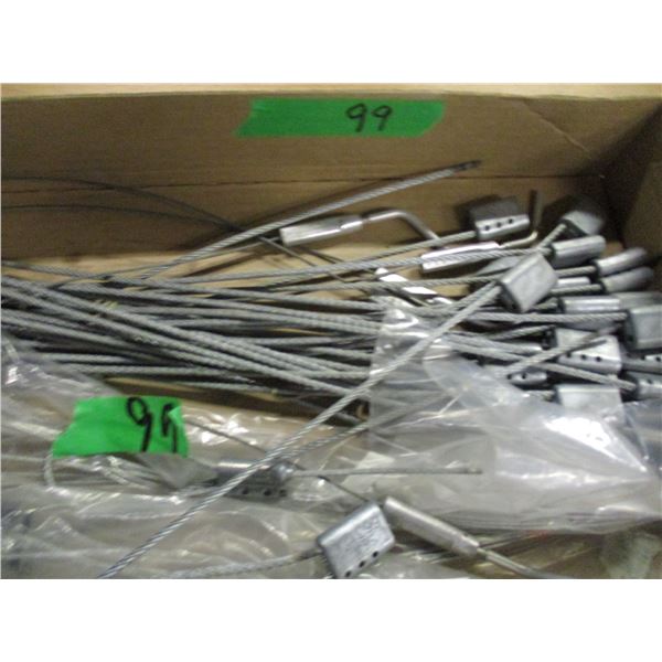 BOX C/W ASSORTMENT OF PUSH CABLE LOCKS
