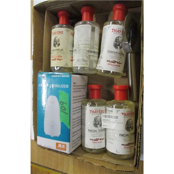 THAYERS TONE SANITIZER, STABILIZER, PIZZA CUTTER, ETC - BOX