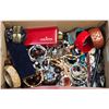 Image 1 : BOX OF JEWELRY PENS AND WATCHES