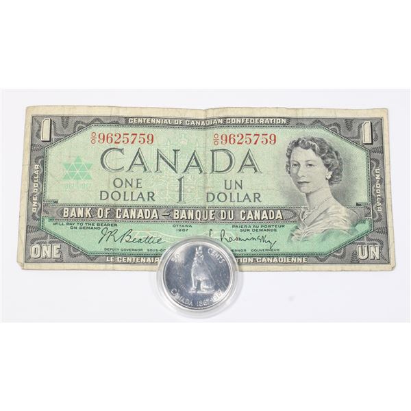 1967 CANADA SILVER HALF DOLLAR