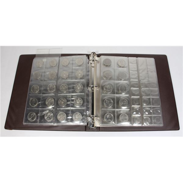 BROWN COIN BOOK OF30 50 CENT COINS NONE SILVER