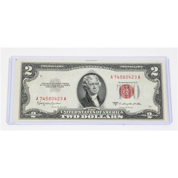 UNCIRCULATED 1953 SERIES C AMERICAN $2 BILL