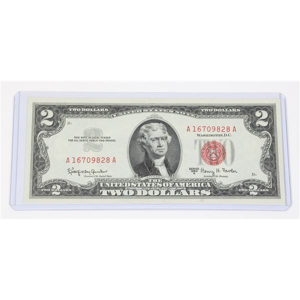 UNCIRCULATED 1963 AMERICAN SERIES A $2 BILL
