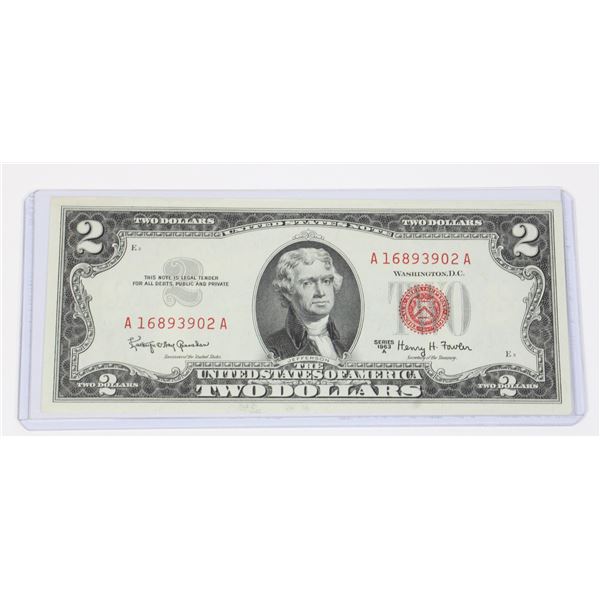 UNCIRCULATED 1963 AMERICAN SERIES A $2 BILL