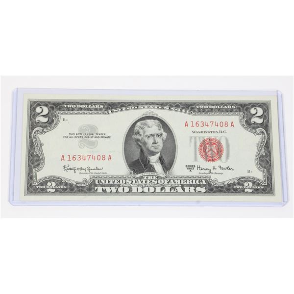 UNCIRCULATED 1963 AMERICAN SERIES A $2 BILL