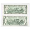 Image 2 : LOT OF 2 UNCIRCULATED 1995 AMERICAN $2 BILLS