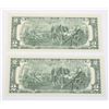 Image 2 : LOT OF 2 UNCIRCULATED 1995 AMERICAN $2 BILLS