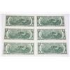 Image 2 : LOT OF 6 UNCIRCULATED 1976 AMERICAN $2 BILLS
