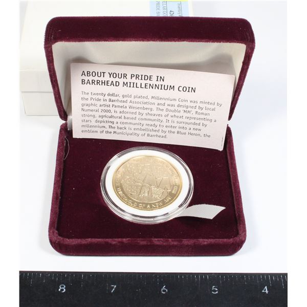 $20 DOLLAR GOLD PLATED ABOUT YOUR PRIDE BARRHEAD