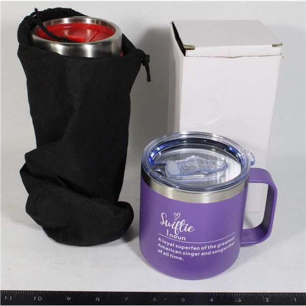 THREE INSULATED MUGS