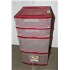 Image 1 : RED PLASTIC STORAGE SOLUTION (DRAWERS)