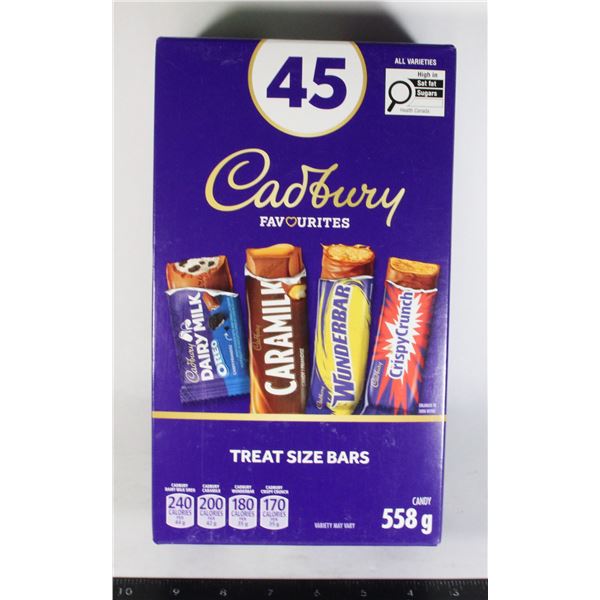 CADBURY FAVORITES 45 TREAT SIZE BARS 558G