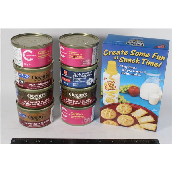 CANNED SALMON & CRACKER LOT 1591G
