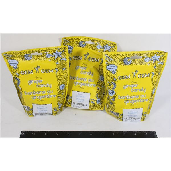 GEM GEM CHEWY GINGER LEMON 300G TOTAL