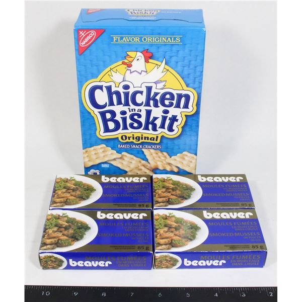 BEAVER SMOKED MUSSELS & BISCUIT CRACKERS 552G