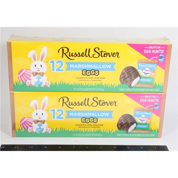 PAIR RUSSELL STOVER MARSHMALLOW EGGS 2x170G