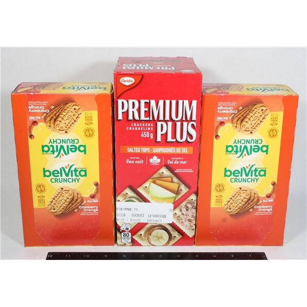 BELVITA CRUNCHY AND PREMIUM PLUS CRACKERS