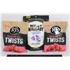Image 1 : RASPBERRY CHOC TWISTS / LICORICE BEANS