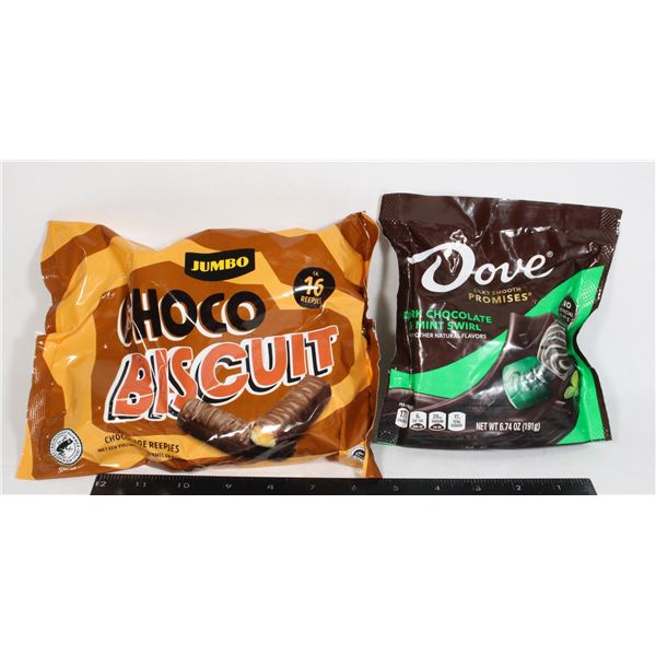CHOCO BISCUITS / DOVE DARK CHOCOLATE & MINT SWIRL