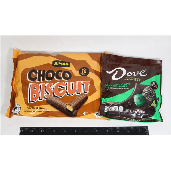 CHOCO BISCUITS / DOVE DARK CHOCOLATE & MINT SWIRL