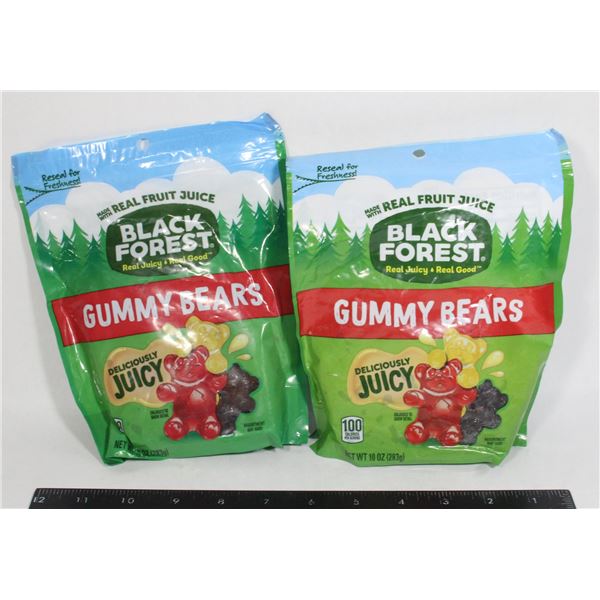 TWO PACKS OF GUMMY BEARS 283G EACH