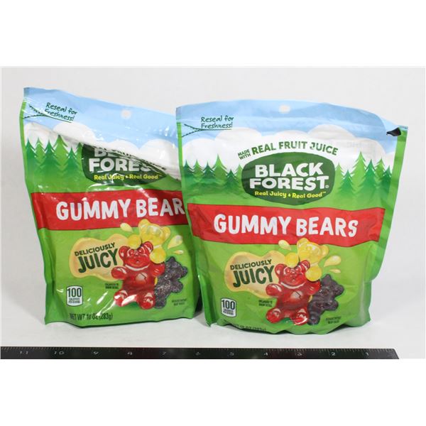 TWO PACKS OF GUMMY BEARS 283G EACH