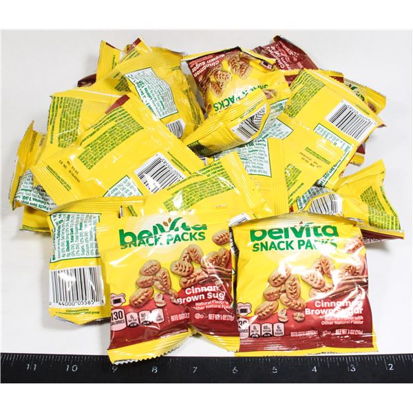 BELVITA CINNAMON SNACK PACKS APPROX 500G