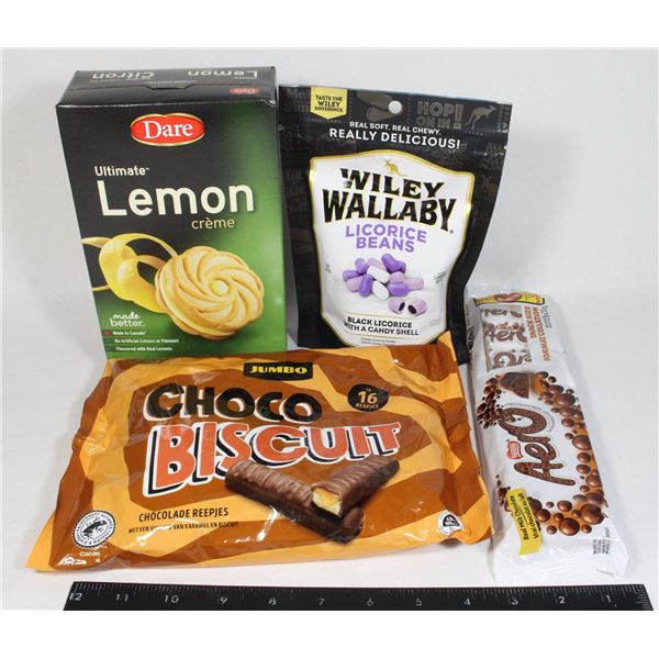 AERO / LICORICE BEANS / CHOCO BISCUITS / COOKIES